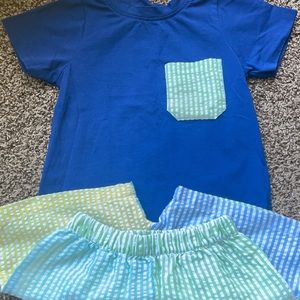 Southern sass smocks size 2 color block set